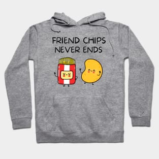 Cute Friend Chips Forever Platonic Friendship Best Friend Jokes Hoodie